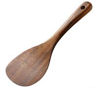 Flat Wooden Spoon for Nonstick Pots Ergonomic Grip