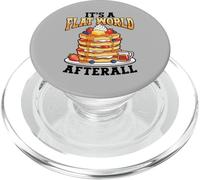 Flat World Pancakes Funny Breakfast PopSockets PopGrip for MagSafe