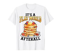 Flat World Pancakes Funny Breakfast T-Shirt