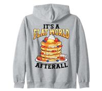 Flat World Pancakes Funny Breakfast Zip Hoodie