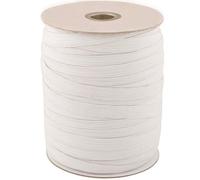 Flat Woven Elastic 6mm-12mm Wide Strong Woven Stretchy Sewing Dressmaking Crafts. (White 6mm, 10m)