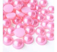 Flatback Half Round Pearls - ABS Craft Pearls for Nail Art & DIY Decorations - 2mm 1000pcs - Baby Pink