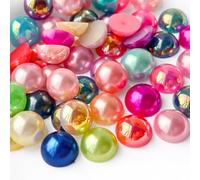 Flatback Half Round Pearls - ABS Craft Pearls for Nail Art & DIY Decorations - 2mm 1000pcs - Mixed Colours
