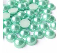 Flatback Half Round Pearls - ABS Craft Pearls for Nail Art & DIY Decorations - 4mm 500pcs - Mint