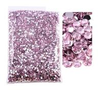 Flatback Silver Bottom Resin Non Hotfix Rhinestones in Big Package Glitter Crystals and Strass(16 Lt Pink,2mm SS6-20000pcs)