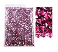 Flatback Silver Bottom Resin Non Hotfix Rhinestones in Big Package Glitter Crystals and Strass(18 Dk Rose,2mm SS6-20000pcs)