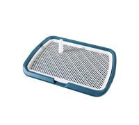 Flatbed Dog Toilet Dog Toilet with Urinary Guide Column Removable Design Easy to Clean Portable Pet Potty Indoor Pet Training Toilet Not Easy to Deform Suitable for Small and Medium-sized Dog(Blue)
