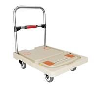 Flatbed Trolley, Load Capacity 150kg/330lbs, Adjustable Armrest, Suitable for Garage(Beige)