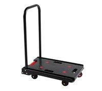 Flatbed Trolley, Load Capacity 150kg/330lbs, Lightweight and Portable, Save Space(Black)