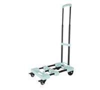 Flatbed Trolley, Load Capacity 200kg/440lbs, Adjustable Pull Rod Height, for Moving(Green,Small)