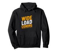 Flatbed Trucker Hauling Oversize Wide Load Down Highway Pullover Hoodie