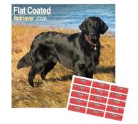 Flatcoated Retriever Calendar 2026 | 16 months | with FREE Organisational Stickers, Flatcoated Retriever Gift