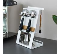 FLATE® Barista Stand: Station for Barista Accessories with Portafilter Holder (White)