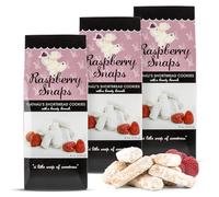 Flathau's Fine Foods Raspberry Biscuits, Shortbread, 8 Ounce Boxes (Pack of 3)