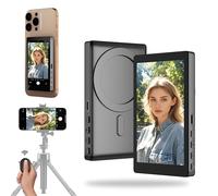 FLATIC Selfie Monitor Screen for iPhone & Android, 2000mAh Back Camera Vlog Selfie Monitor with Bluetooth Remote, Speaker, 3-Level Brightness, 4K/30FPS Wireless & Wired Recording, No Delay