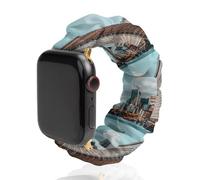 Flatiron Building in New York Funny Scrunchie Watch Band Elastic Soft Sport Strap Compatible with IWatch 42mm/44mm