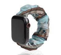 Flatiron Building in New York Funny Scrunchie Watch Band Elastic Soft Sport Strap Compatible with IWatch 38mm/40mm
