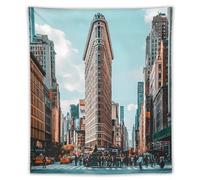 Flatiron Building in New York Printed Tapestry for Bedroom Colorful Vertical Tapestries Wall Hanging Living Room Decor