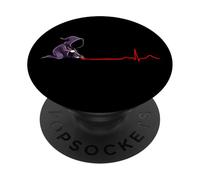 Flatline EKG Grim Reaper Cartoon for Nurses Doctors Medical PopSockets Adhesive PopGrip