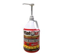 FlatOut Tire Sealant Sportsman Formula - with Valve Core Tool and Replacement Core, Prevent Flat Tires, Seal Leaks, Contains Kevlar, 1-Gallon