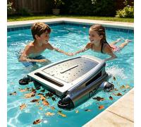 flatpincololee Pool Cleaner Robot, Upgraded Solar Pool Skimmer Cordless Robotic Pool Cleaner | Automatic Pool Vacuum with Smart Navigation, 20H Runtime, 200㎡ Coverage, 450μm Filter, APP Control