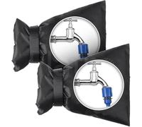 Flatro 2pcs Outside Tap Covers for The Winter External Tap Insulation Outside Tap Cover Frost Protector Easy Fit Thermal Jacket Garden Tap Cover Waterproof - Tap Covers for Outdoor Taps - 20cm x 16cm