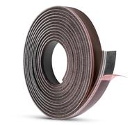 Flatro 5.2M Surface Mounted Self Adhesive Intumescent Seal Strip for Fire Doors, Smoke, Draft and Insect Protection (2, Brown)