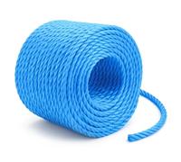 Flatro Blue Polypropylene Rope 30 Meter Long 6mm Strong Cord 530kg Breaking Load Capacity | Hard Wearing 3-Strand Strong Rope | Best for Tarpaulin Strapping Items Cargo Boating | Washing Line