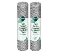 Flatro Chicken Wire Mesh Roll 60cm X 5m | Pack of 2 Galvanised Hexagonal Metal Mesh Garden Netting Fence For Chicken Runs, Rabbit Enclosures, Protect Fruit and Plants Outdoor Boundary Fencing (13mm)