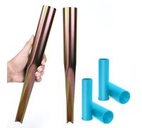 Flatro Pack of 2 Rotary Washing Line Spike with 2x Plastic Adapters (32mm & 40mm) | Multi-Fit Garden Ground Spike to Fit Standard Poles up to 50mm | Rust-Resistant Galvanised Washing Line Spikes