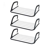 Flatro Radiator Airer 5 Bar - Radiator Clothes Drying Rack - Over Radiator Clothes Airer Indoor - Space Saving Towel Hanging Rail - Radiator Hangers for Drying Clothes (Black, Pack of 3)
