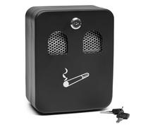 Flatro Wall Mounted Ashtray for Outside | Hanging Ash Tray Outdoor with Removable Inner | Lockable Metal Cigarette Bin for Gardens, Pubs & Bars | Ash Bin Tray with Luminous Cigarette Motif (Pack of 1)