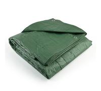 Flatro Waterproof Tarpaulin Sheet (5ft x 8.7ft) / (1.7m x 2.65m) Green Tarpaulin with Reinforced Eyelets | UV/Tear Resistant Multipurpose Weatherproof Tarp for Garden, Farming and Camping