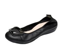 Flats Women SLI-on Shoes Woman Shoes Moccasins Slip On Ballet Women's Shoes for Everyday(Black,10)