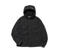 Flatt Nylon Mixed Goggle Overshirt - male - C.P. Company - Light Jackets - Black - 2XL - Jackets 2XL
