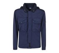 Flatt Nylon Mixed Goggle Overshirt - male - C.P. Company - Light Jackets - Blue - 2XL - Jackets 2XL
