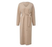 Flattering V-Neck Midi Knitted Dress for Women COMMA Beige 44