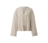 Flattering V-Neck Striped Blouse for Women COMMA Beige 34