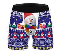 Flatulence Underwear Men Pants Men's Christmas Long Slim Sports Breathable Flat Underwear Print Men's underwear Men Breathable Mens Underwear Navy