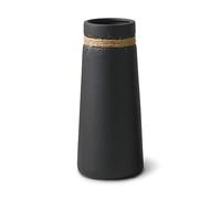 flature Ceramic Vase for Pampas Grass - Bouquet Vase Black Matt as Boho Decoration, Large Vase 10 inch High for Flowers, Home Decoration for Fresh Flowers, Dried Flowers, Bouquet Office (Size L)