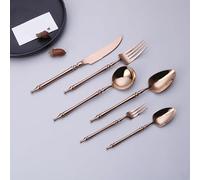 Flatware Cutlery Set, 6/24/36/48/60/72pcs 304 Stainless Steel Cutlery Set Knife, Fork and Spoon Coffee Spoon Hotel (Rose Gold 36 Pieces for 6)