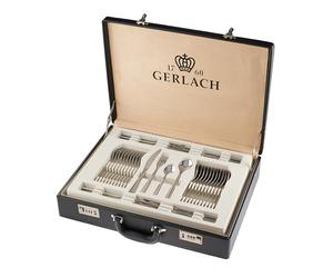 Flatware Serving Set with 68 Pieces from Gerlach Flames Suitcase and Shine - G01-0003P-ZEST-68WA-S1S1-01