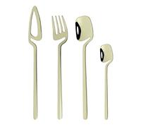 Flatware Sets 16/24Pcs Shiny Gold Tableware Cutlery Set 18/10 Stainless Steel Dinnerware Set Dinner Knife Fork Teaspoon for Home