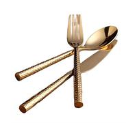Flatware Sets 3pcs Gold Cutlery Set Knife Spoon and Fork Set Stainless Steel Dining Table Set Zero Waste Dinnerware