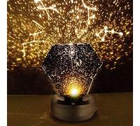 Flatware Starry Sky Projection Lamp USB Rechargeable Projector Night Light Constellation Galaxy 3D Lamp for Kids Bedroom (Color : Yellow Light, Size : USB)