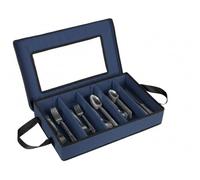 Flatware Storage Case - Durable 5 Compartment Silverware Storage Container Box with Removable Lid and Easy to Carry Handles - Large Capacity Keeps Your Cutlery Organized & Protected - Blue