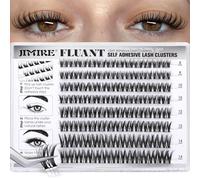 Flaunt Lash Clusters Wispy Pre-Glued Cluster Lashes Natural Look 8-14MM Fluffy Wispy D Curl Lashes Individual Cluster No Glue Need Self Adhesive Eyelashes by JIMIRE