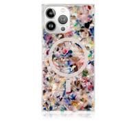FLAUNT Official Square Protective Case - Compatible with iPhone 14 Pro Max - Compatible with MagSafe & Wireless Charging - Drop-Tested - (Rainbow Confetti Tortoise Shell)