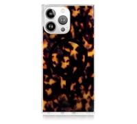 FLAUNT Official Square Protective Case - Compatible with iPhone 14 Pro Max - Compatible with MagSafe & Wireless Charging - Drop-Tested & Shockproof - (Tortoise Shell)