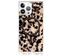 FLAUNT Official Square Protective Case - Compatible with iPhone 15 Pro - Compatible with MagSafe & Wireless Charging - Drop-Tested & Shockproof - (Blonde Tortoise Shell)